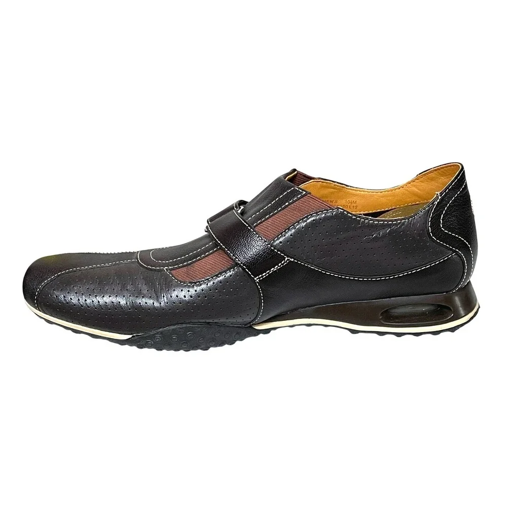 Cole Haan Mens 10.5M Brown Leather Strap Loafer Comfort Walking‎ Shoes